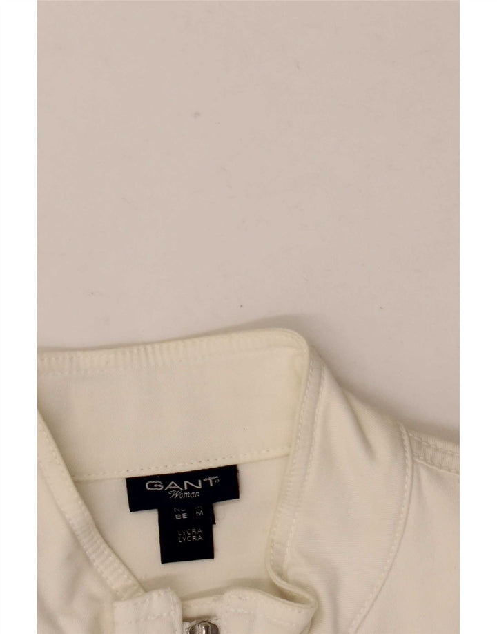 Gant Γυναικείο Bomber Jacket UK 12 μεσαίο λευκό βαμβακερό