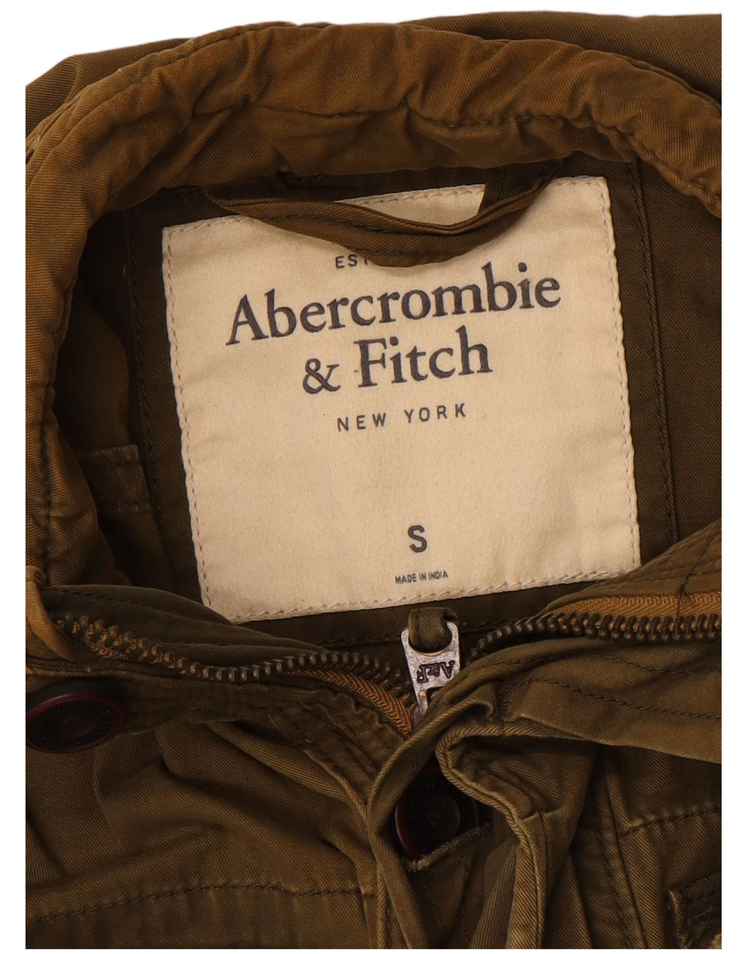 Ανδρικό Στρατιωτικό Μπουφάν ABERCROMBIE & FITCH UK 36 Small Khaki