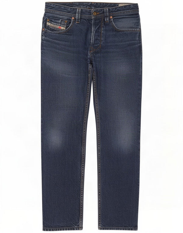 Diesel Mens Larkee Regular Straight Jeans W30 L30 Blue Cotton