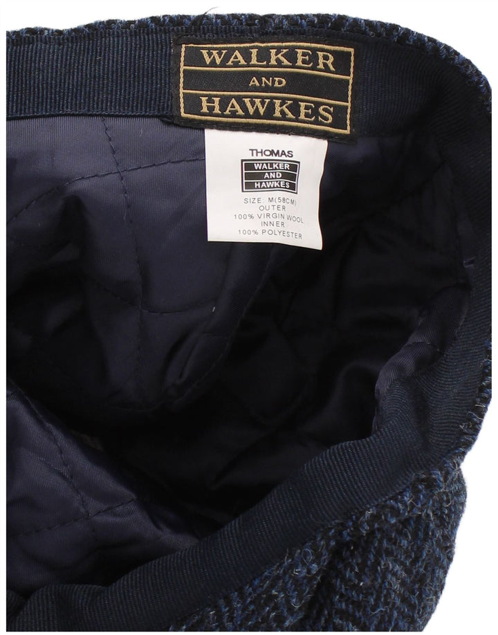 Walker and Hawkes Ανδρικό Flat Cap Medium Navy Blue Herringbone Classic