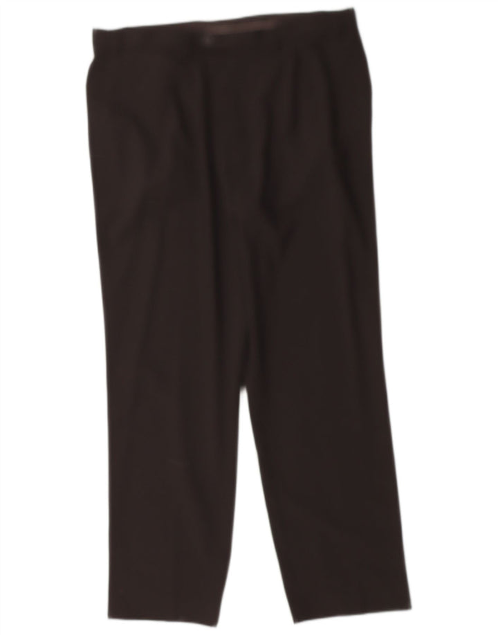 MARKS & SPENCER Mens Straight Suit Trousers W38 L31 Black Wool