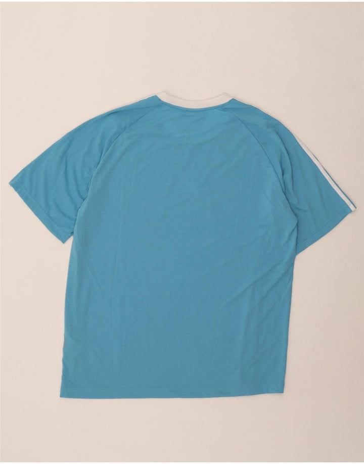 Ανδρικό T-Shirt Adidas Top 2XL μπλε ριγέ πολυεστέρα