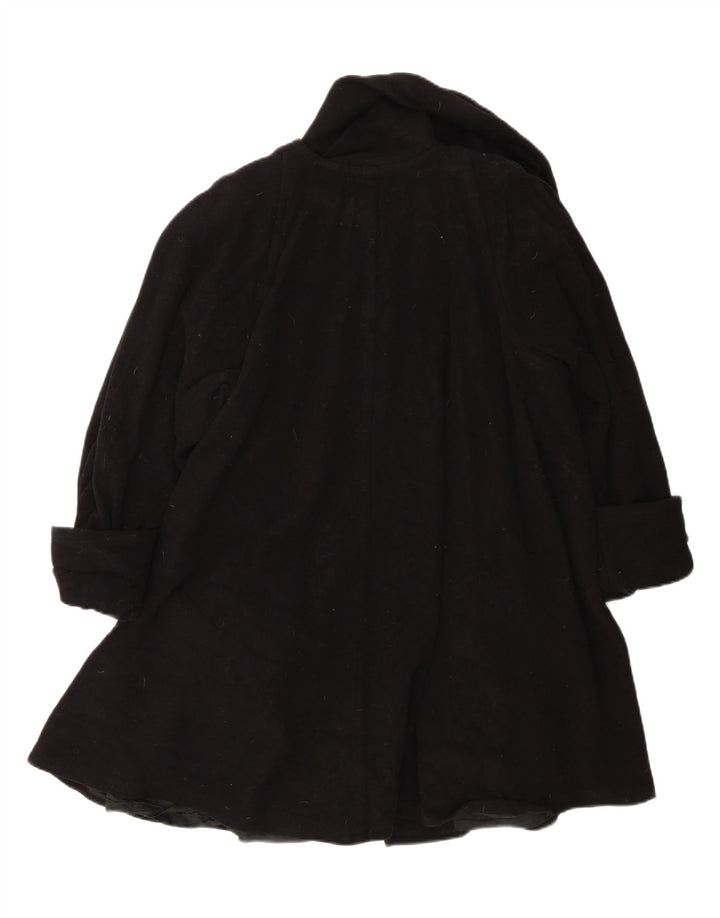 Louis Feraud Γυναικείο Πανωφόρι UK 14 Large Black Virgin Wool Classic