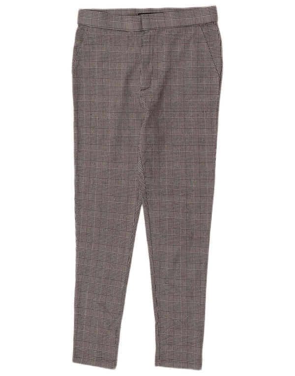 Zara Γυναικείο παντελόνι Chino Slim Fit Μεγάλο W30 L26 Γκρι καρό βισκόζη