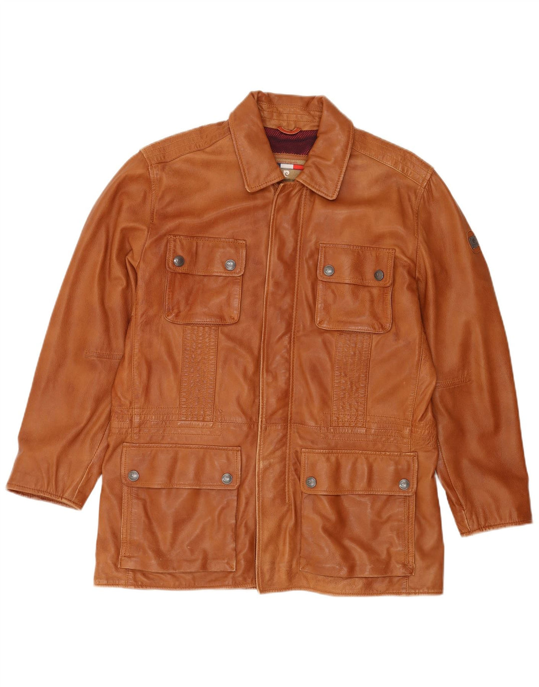 Pierre Cardin Ανδρικό Δερμάτινο Μπουφάν UK 40 Large Brown Δερμάτινο