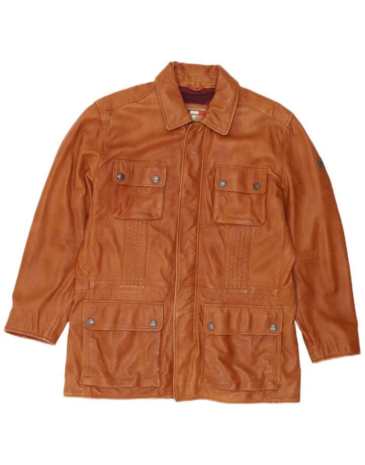Pierre Cardin Ανδρικό Δερμάτινο Μπουφάν UK 40 Large Brown Δερμάτινο