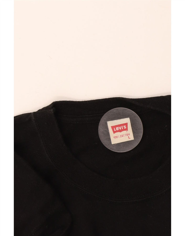 Ανδρικό T-Shirt LEVI'S Top μεγάλο μαύρο βαμβακερό