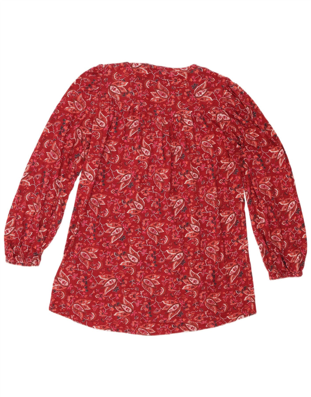 Fat Face Γυναικείο πουκάμισο Oversized Μπλούζα UK 8 Μικρό κόκκινο φλοράλ βαμβακερό