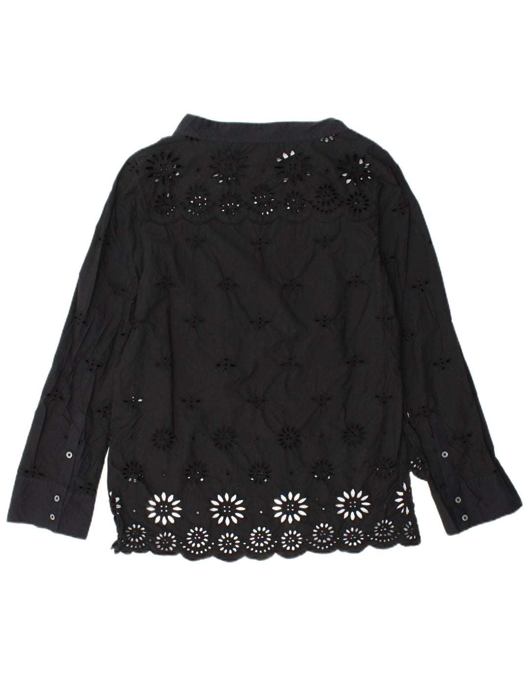 Γυναικεία μακρυμάνικη μπλούζα J. CREW Μπλούζα US 2 XS Μαύρο φλοράλ βαμβακερό