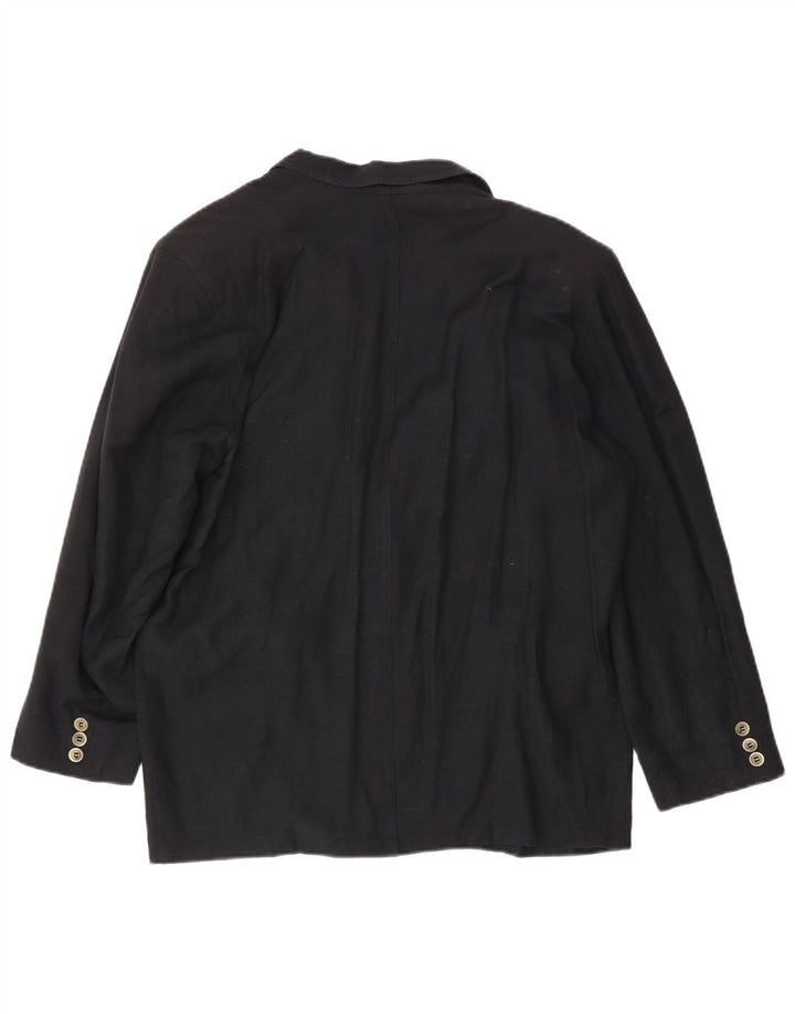 Marella Γυναικείο σακάκι σακάκι με 1 κουμπί UK 14 μεγάλη μαύρη βισκόζη