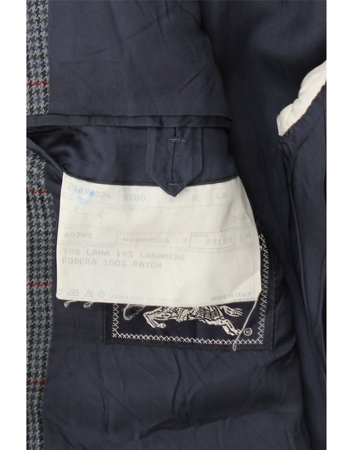 Μπουφάν Burberrys Ανδρικό Σακάκι IT 48 Medium Navy Blue Houndstooth Wool