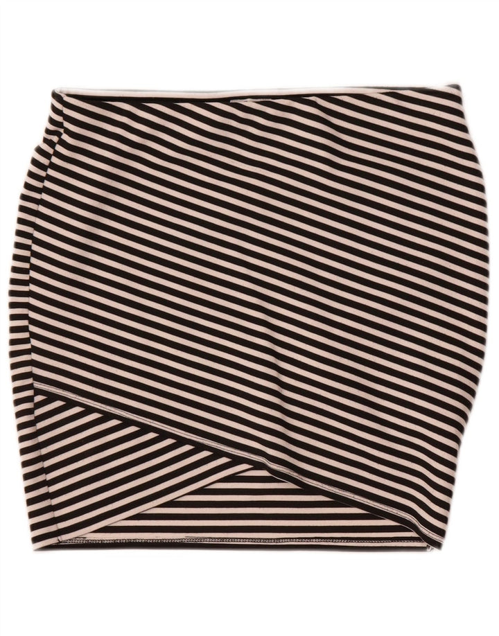 Zara Γυναικεία Μίνι Φούστα Trafaluc Medium W28 Μαύρο Ριγέ Πολυεστέρας