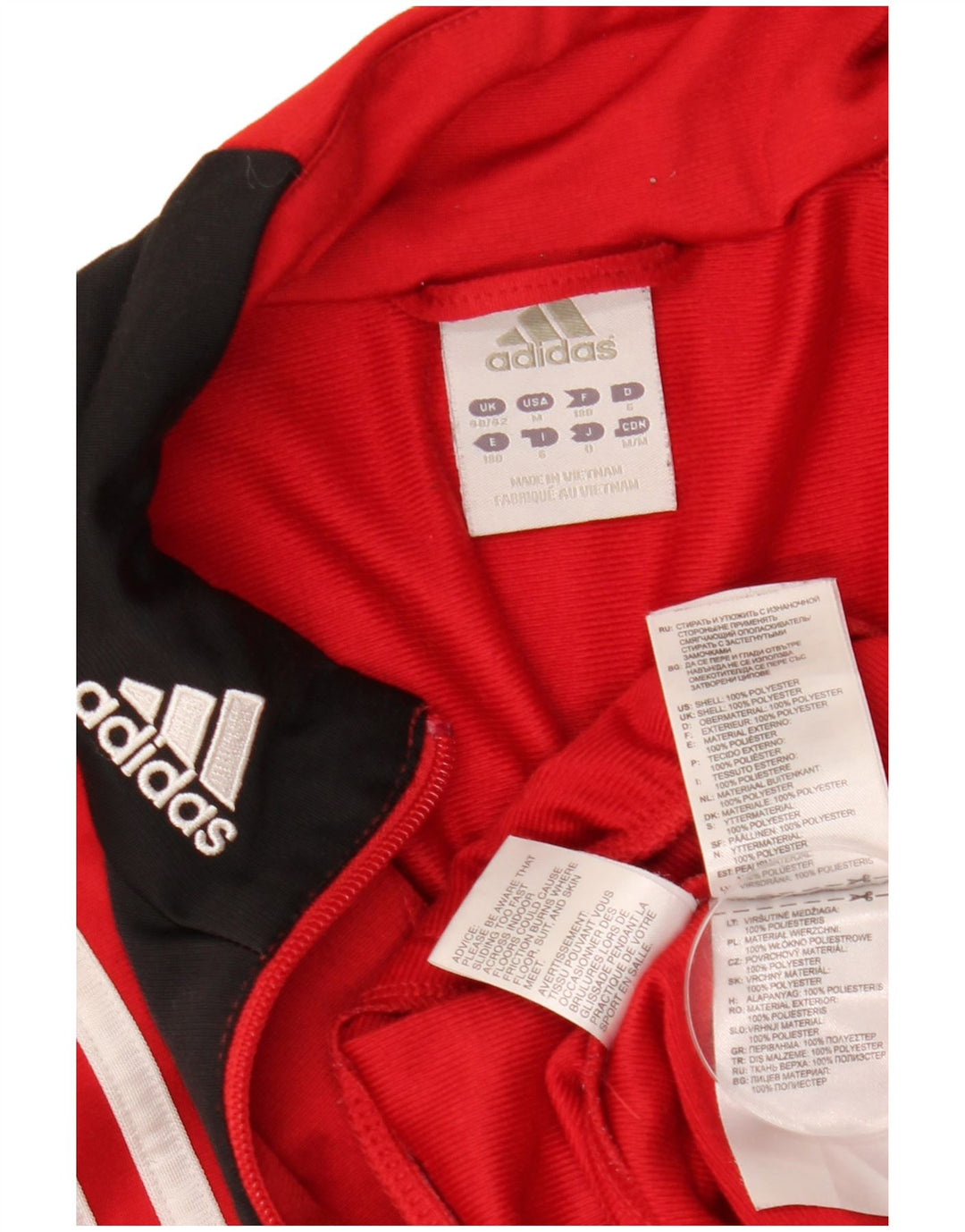 Ανδρική φόρμα ADIDAS Top Jacket UK 40/42 μεσαίο κόκκινο χρώμα πολυεστέρα
