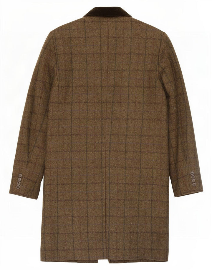 Ανδρικό πανωφόρι Marks & Spencer UK 38 Medium Khaki Check Wool