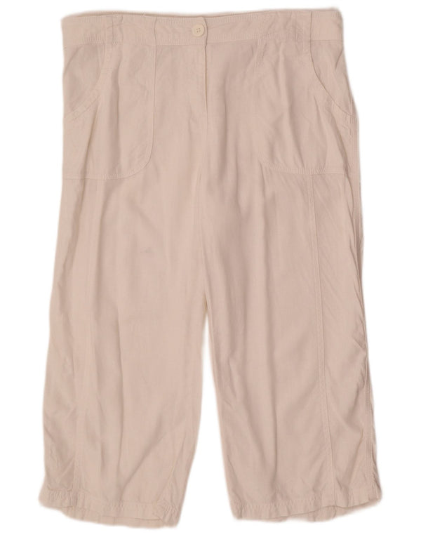 Marks & Spencer Γυναικείο ίσιο παντελόνι Capri UK 16 Large W36 L21 White