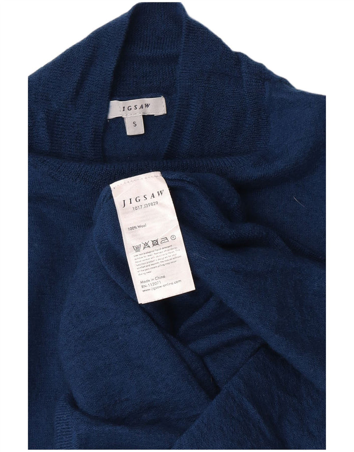 Γυναικείο παζλ πουλόβερ με λαιμό χελώνα UK 8 Small Blue Wool