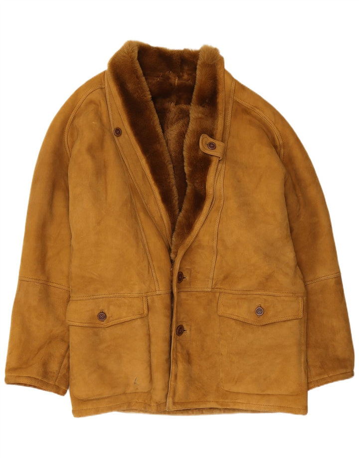Vintage Ανδρικό Shearling Jacket IT 52 XL Καφέ