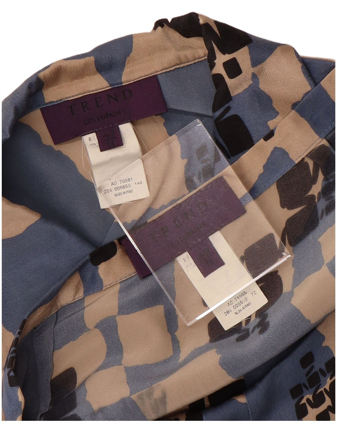 LES COPAINS Γυναικείο Σετ Φούστας 2 τεμαχίων IT 42 Medium W28 Μπλε γεωμετρικό μεταξωτό