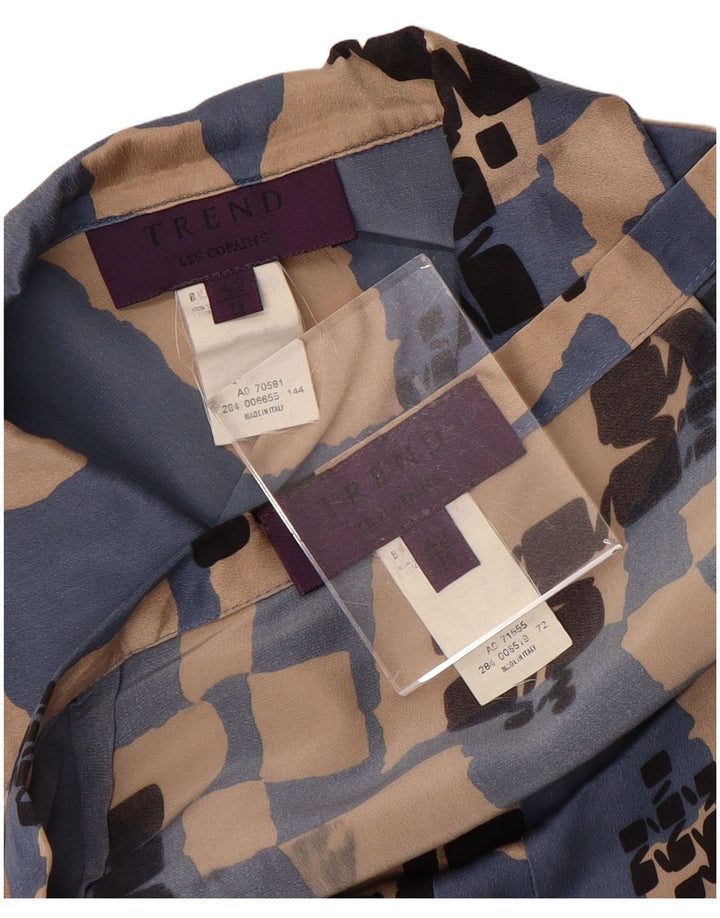 LES COPAINS Γυναικείο Σετ Φούστας 2 τεμαχίων IT 42 Medium W28 Μπλε γεωμετρικό μεταξωτό