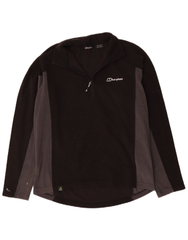 Berghaus Ανδρικό φερμουάρ με λαιμόκοψη από φλις, μεσαίο μαύρο χρώμα, πολυεστέρας
