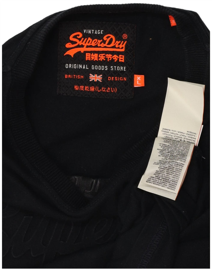 Ανδρικό γραφικό T-Shirt SUPERDRY Top XL Μαύρο βαμβακερό