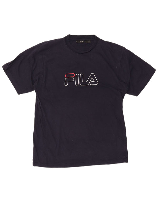 Ανδρικό γραφικό T-shirt Fila Top Large Navy Blue