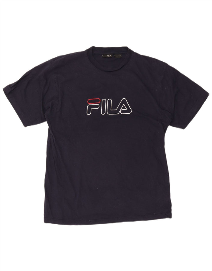 Ανδρικό γραφικό T-shirt Fila Top Large Navy Blue