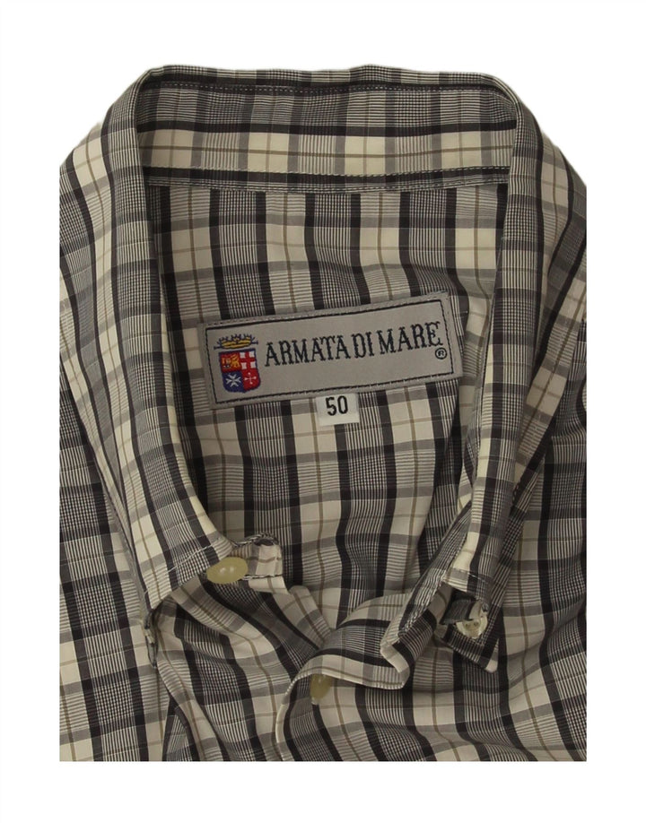 Ανδρικό κοντομάνικο πουκάμισο Armata Di Mare IT 50 Medium Grey Check