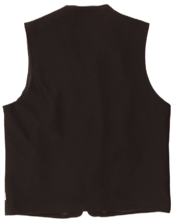 TIMEOUT Ανδρικό Γιλέκο Μικρό Μαύρο Ριγέ Πολυεστέρας