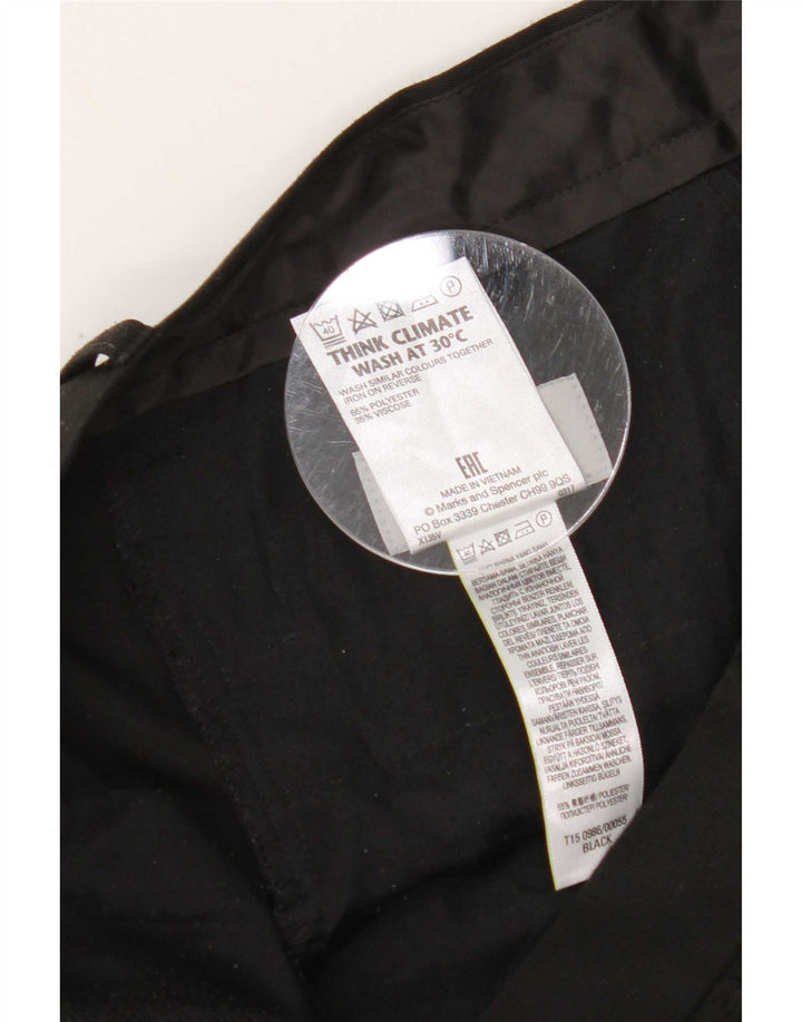 Marks & Spencer Mens Regular Casual Παντελόνι W36 L31 Μαύρο Πολυεστέρας