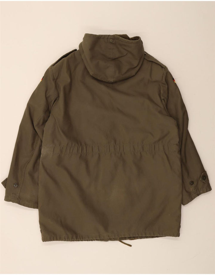 VINTAGE Ανδρικό μπουφάν Parka με κουκούλα UK 40 Large Green