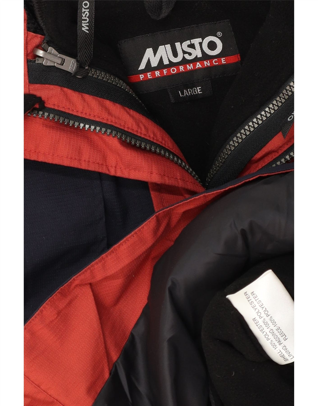 Musto Ανδρικό μπουφάν με κουκούλα αντιανεμικό UK 40 μεγάλο μπλε πολυεστέρα