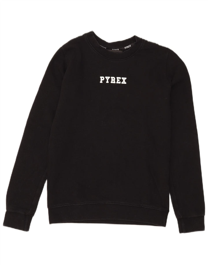 Γυναικείο Φούτερ Pyrex Graphic Jumper UK 6 XS Μαύρο βαμβακερό
