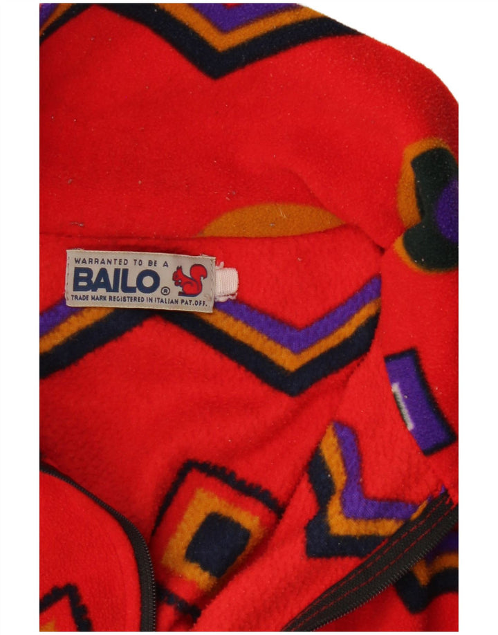 Ανδρικό Bailo Zip Neck Fleece Jumper XL Red Geometric