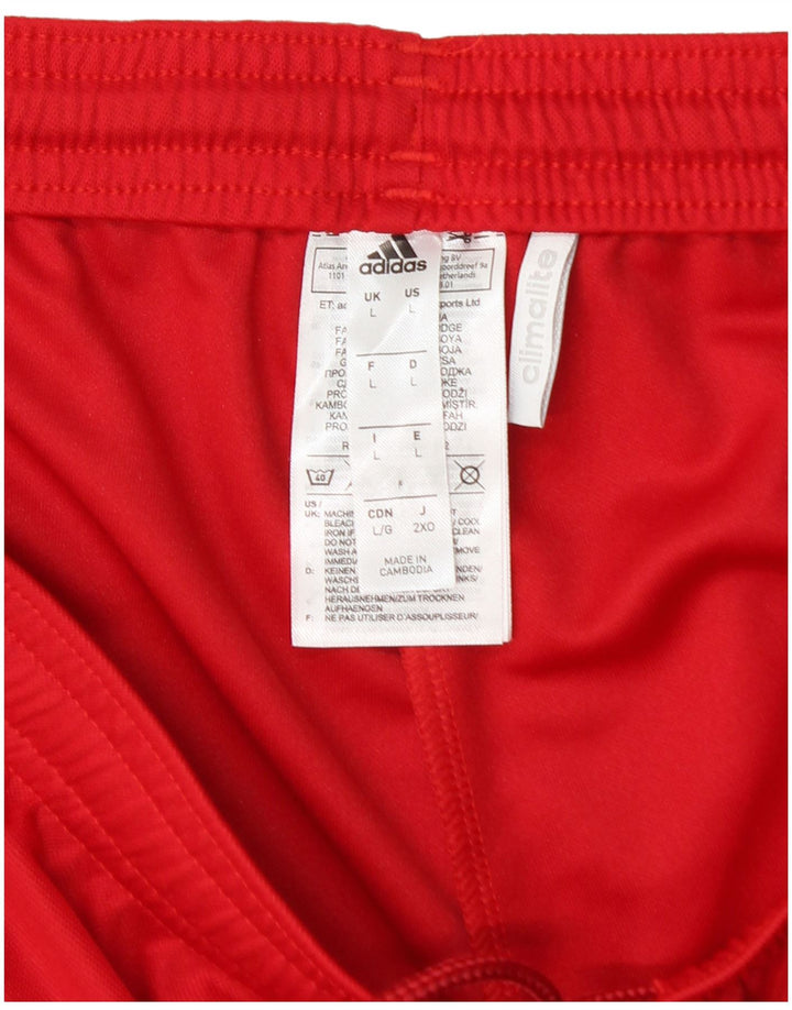 Ανδρικό σορτς Adidas Climalite με μεγάλο κόκκινο πολυεστέρα