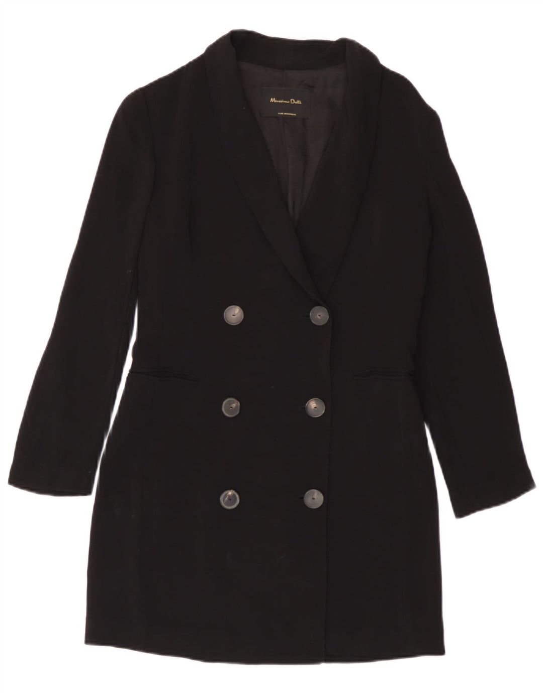 Massimo Dutti Γυναικείο Παλτό με διπλό στήθος EU 38 Small Navy Blue