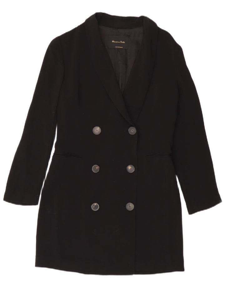Massimo Dutti Γυναικείο Παλτό με διπλό στήθος EU 38 Small Navy Blue