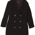 Massimo Dutti Γυναικείο Παλτό με διπλό στήθος EU 38 Small Navy Blue