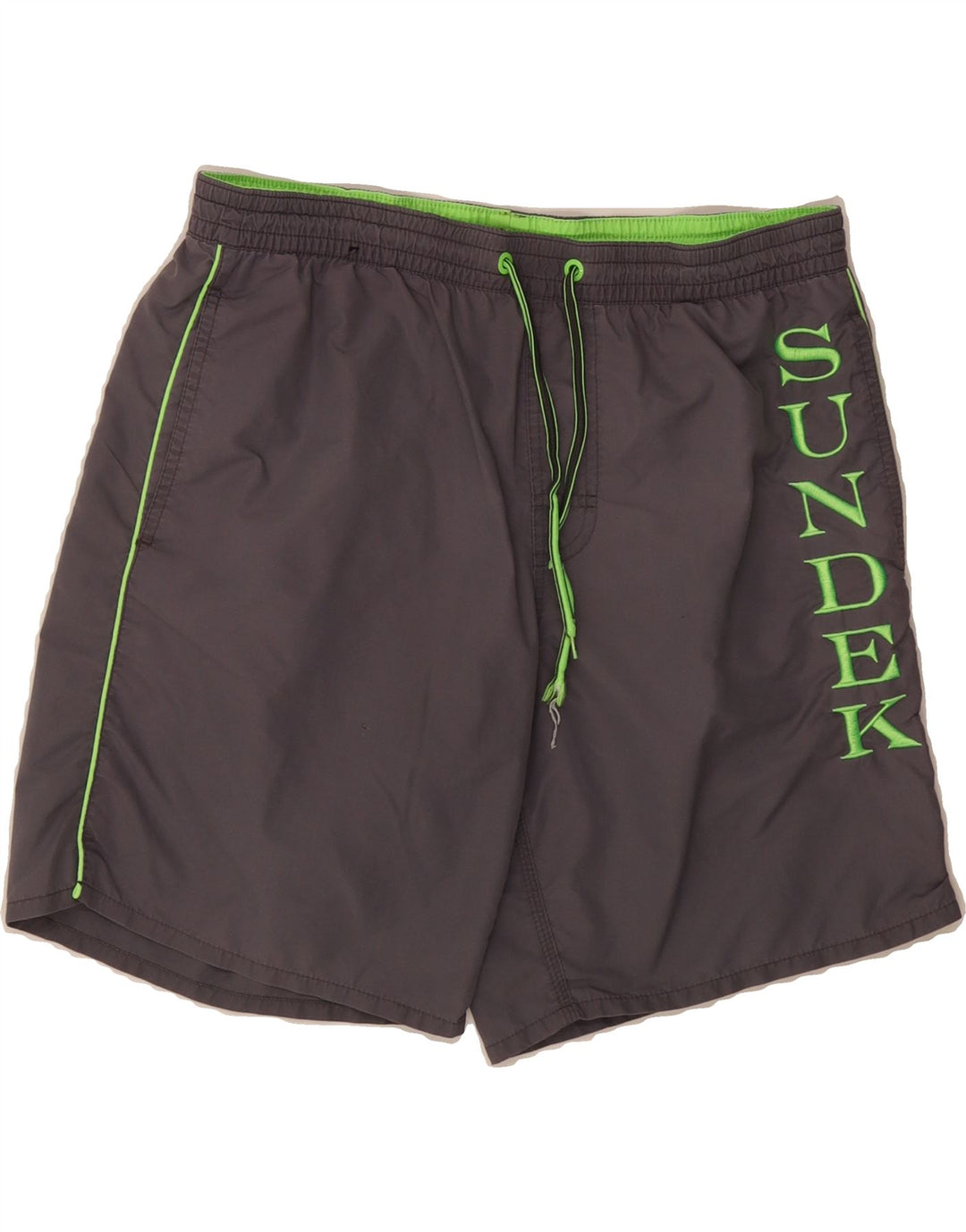 SUNDEK Mens Graphic Swimming Shorts Medium Grey Polyester Vintage Sundek and Second-Hand Sundek from Messina Hembry 