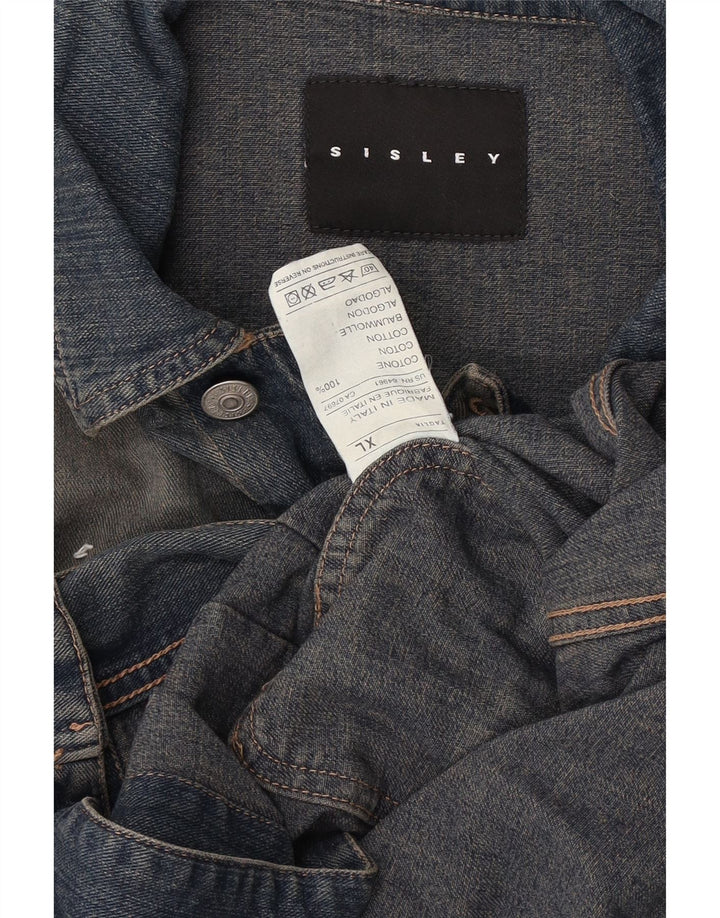 Ανδρικό τζιν μπουφάν Sisley UK 42 XL Μπλε βαμβακερό