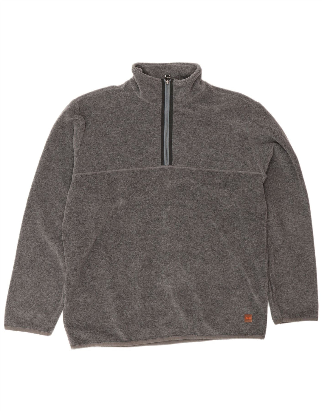 Hugo Boss Ανδρικό φερμουάρ Fleece Jumper Μεγάλος Γκρι Πολυεστέρας