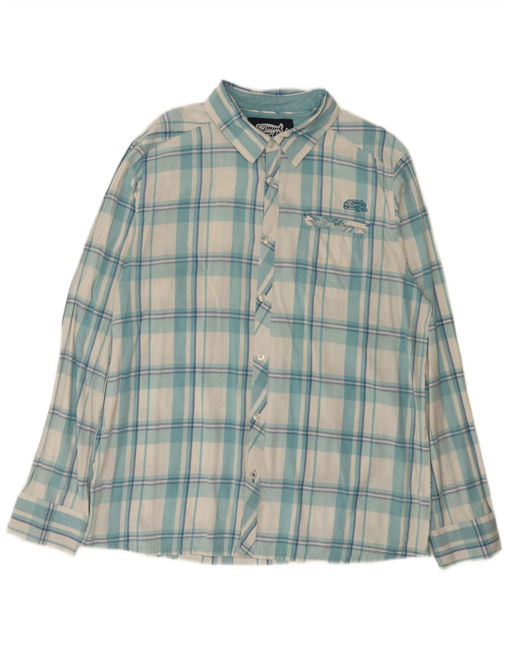 Ανδρικό πουκάμισο Weird Fish XL Blue Check Cotton