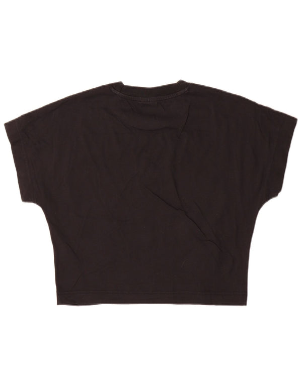 Γυναικείο T-Shirt Adidas Crop Top UK 8/10 Μικρό μαύρο βαμβακερό