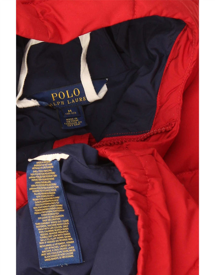 Μπουφάν Polo Ralph Lauren Boys με κουκούλα με επένδυση 10-11 ετών Μεσαίο κόκκινο