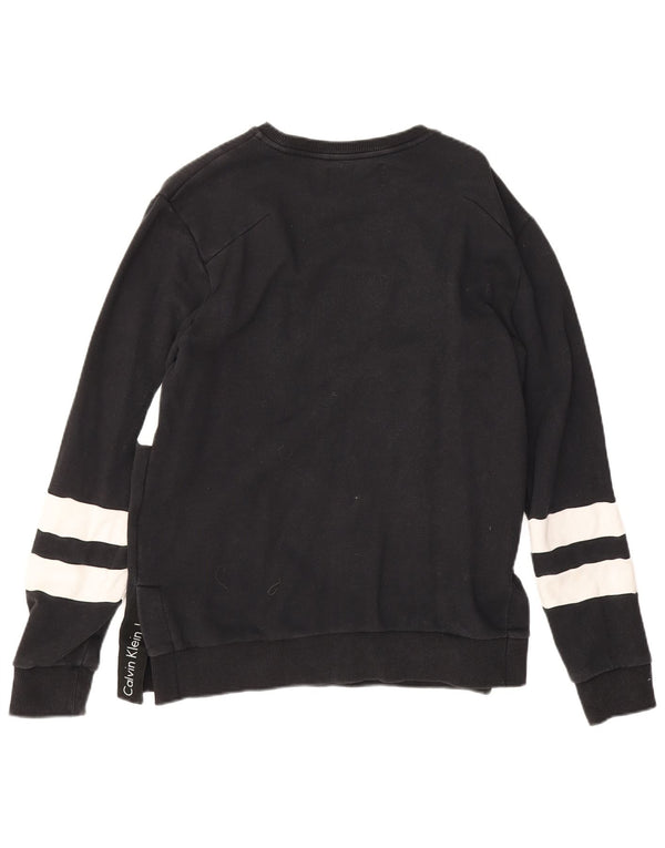 Ανδρικό φούτερ Calvin Klein Jeans Jumper Medium Black Colourblock Βαμβακερό