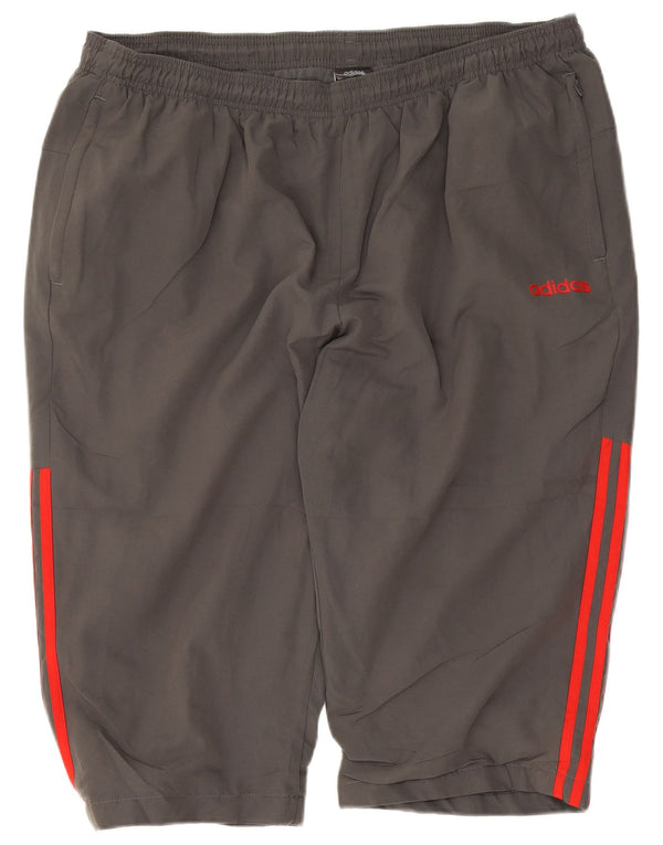 Ανδρικό αθλητικό σορτς Adidas 2XL σε γκρι πολυεστέρα