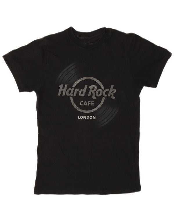Hard Rock Cafe Mens London Graphic T-Shirt Top XS Black Cotton