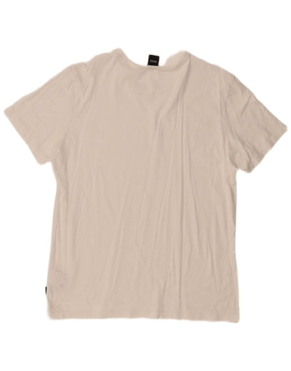 Ανδρικό T-Shirt HUGO BOSS Top XL Λευκό βαμβακερό