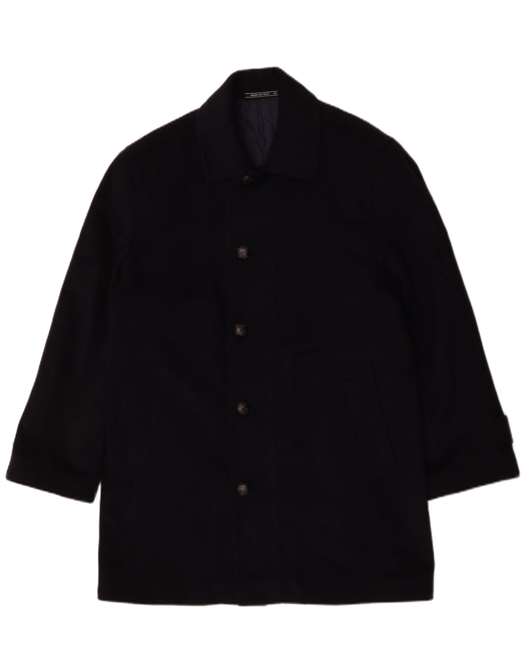 Ανδρικό παλτό Vintage Loose Fit IT 46 Small Navy Blue Wool