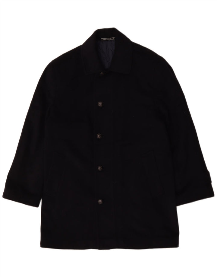 Ανδρικό παλτό Vintage Loose Fit IT 46 Small Navy Blue Wool